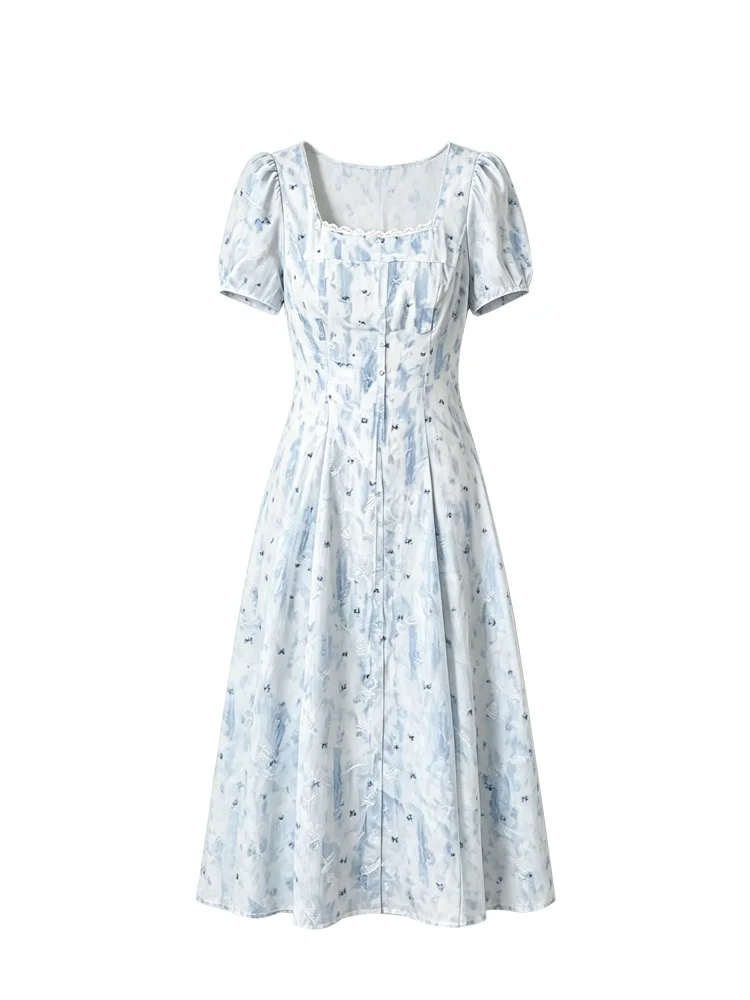 CaraCLUB plus Size Summer Dress Short Sleeve Women's Fashion College Style Slimming Skirt A-Line Polyester Fiber Long Dress