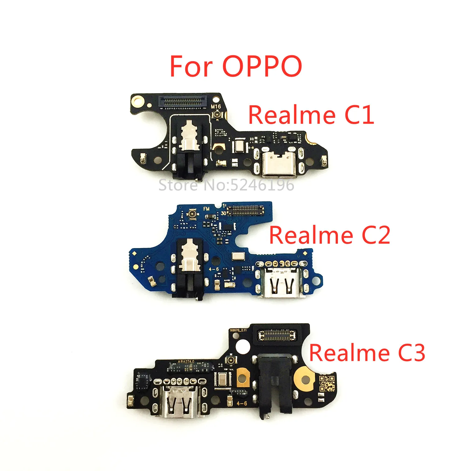 1 Uds puerto de carga USB Cable flexible para OPPO Realme C1 OPPO Realme C2 para OPPO Realme C3 conector Base pieza de reemplazo