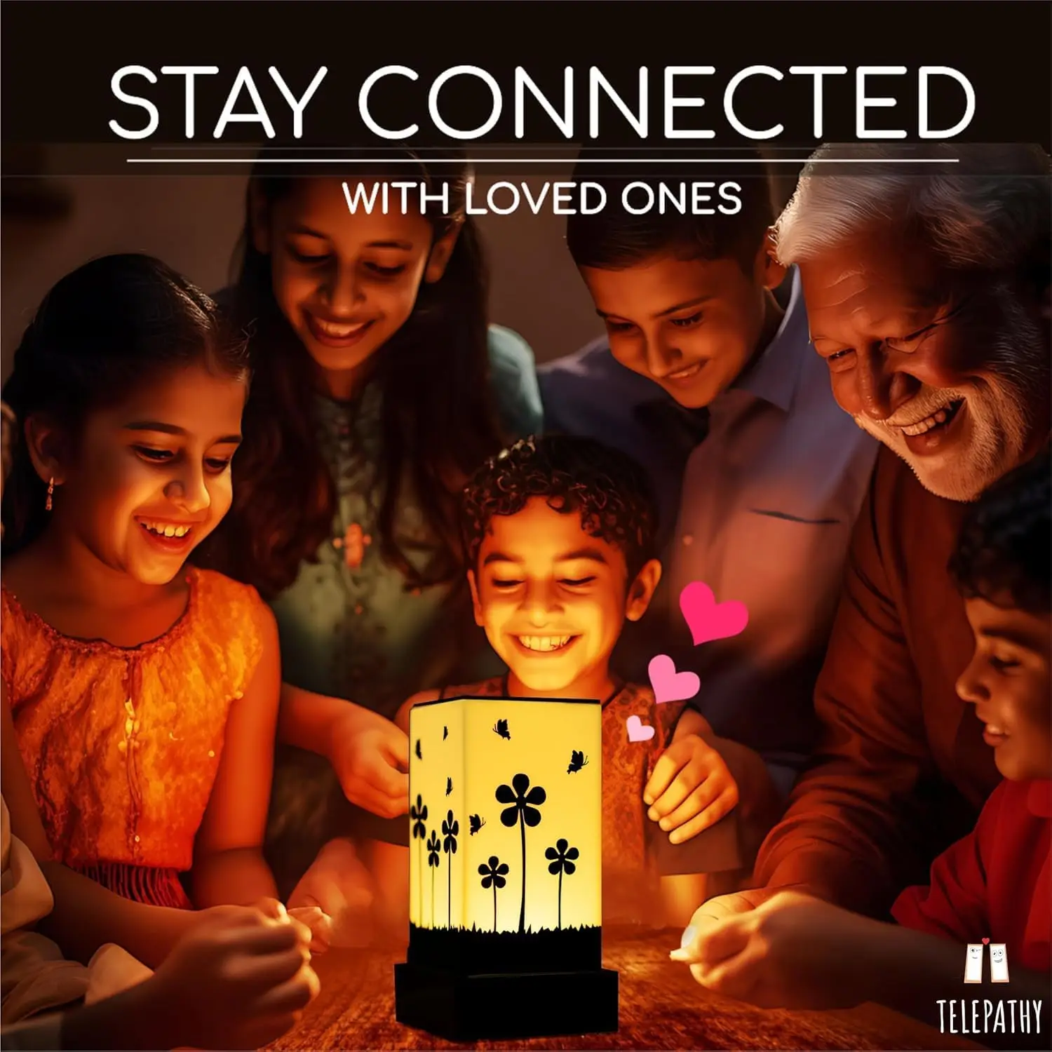 مصباح الصداقة لمسافات طويلة - أضواء Wi-Fi تعمل باللمس للأزواج والعائلة والأصدقاء |   مجموعة هدايا عيد الميلاد مكونة من قطعتين