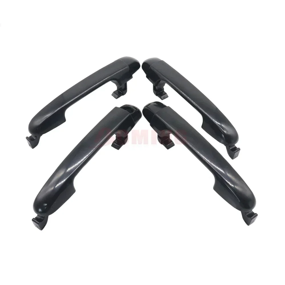 4PCS 82651-1J000 82651-1J000CA Front Rear Left Right Exterior Black Door Handle For HYUNDAI i20 2007-14 826511J000 826511J000CA