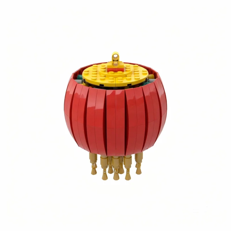 

301pcs MOC Little Red Lantern Based Orchid Model Building Blocks Construction Toy Christmas Gifts DIY Creative Idea Education