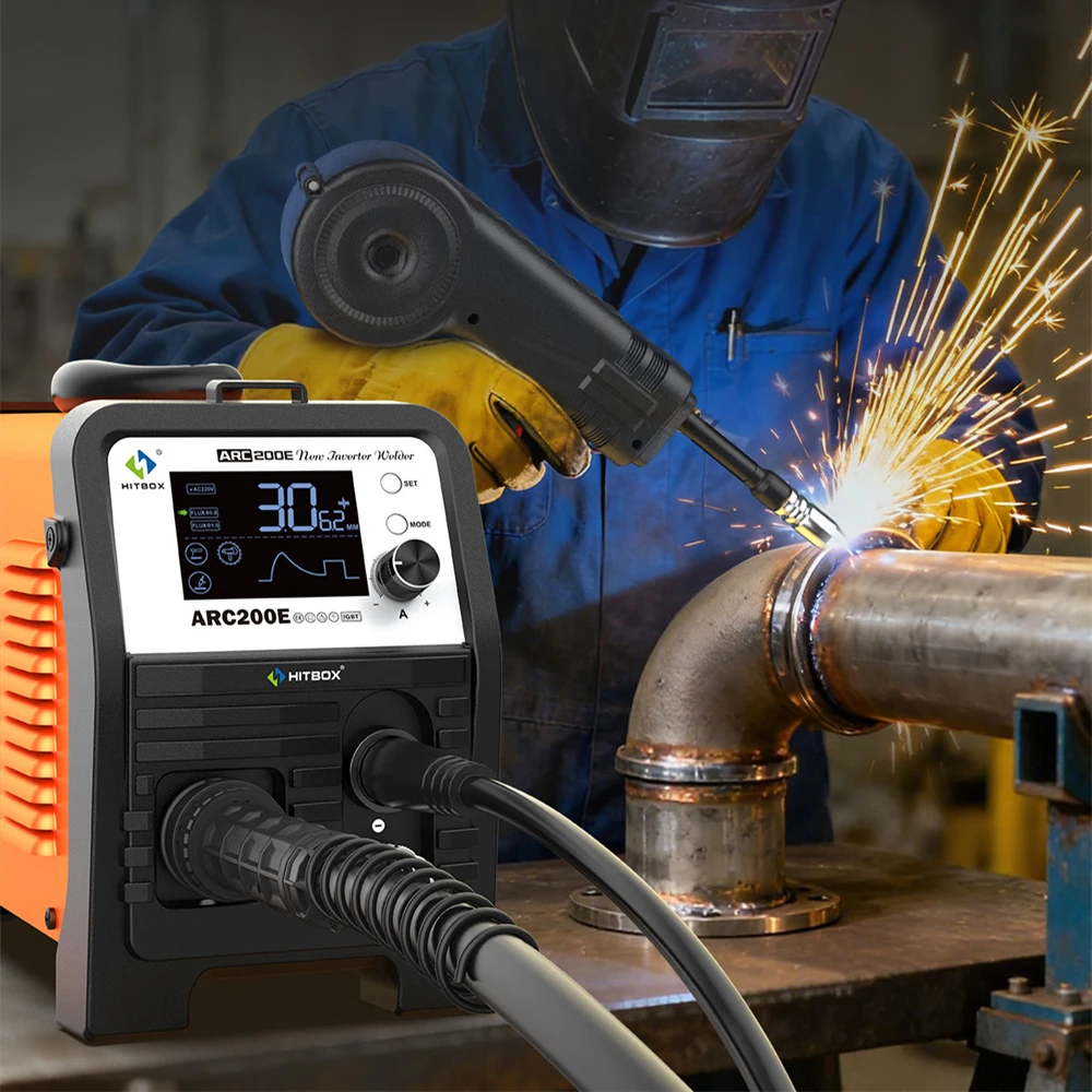 

Сварочный аппарат HITBOX 200A 3-в-1 (MMA/MIG без газа/Lift TIG) с поддержкой катушечной подачи проволоки, двухфазный 110/220В, инверторный сварочный аппарат
