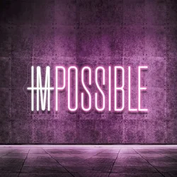 I'm Possible Neon Sign Party Dimmable LED Neon Light for Wedding Office Home Study Room Bedroom Gym Fitness Studio Wall Decor