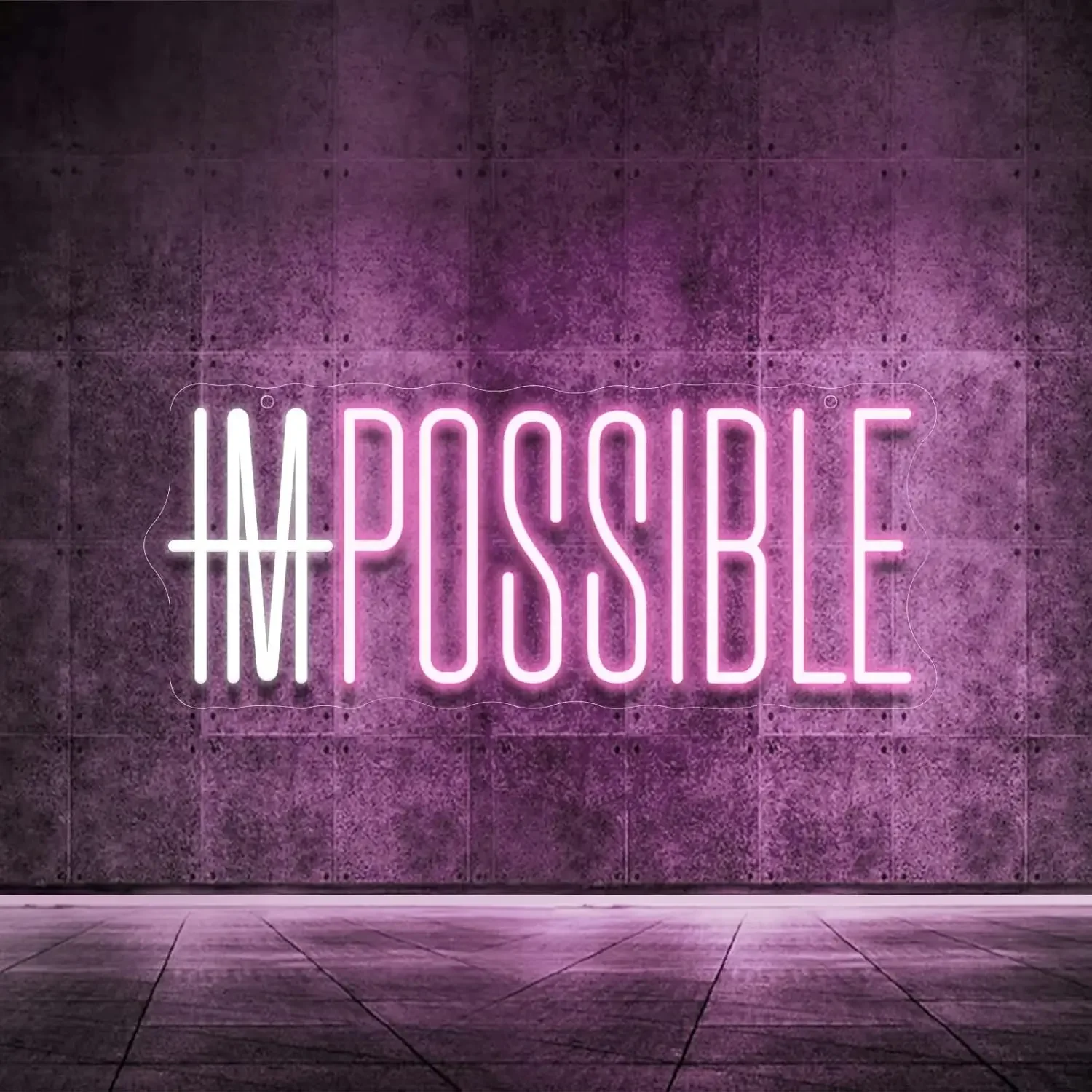 I'M POSSIBLE LED Neon Sign, Adjustable Neon Light for Wall Dec Bedroom Decor, Gym Room, Office Room Decor, Birthday Gift