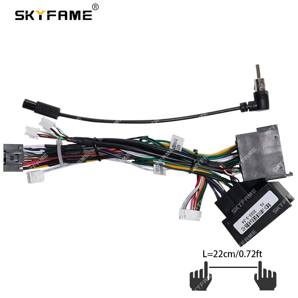 SKYFAME سيارة 16Pin ستيريو الأسلاك تسخير كابل الطاقة Canbus صندوق فك ل Roewe 550 20T MG ZS HS GS MG5 MG6 RZ-SAI C07