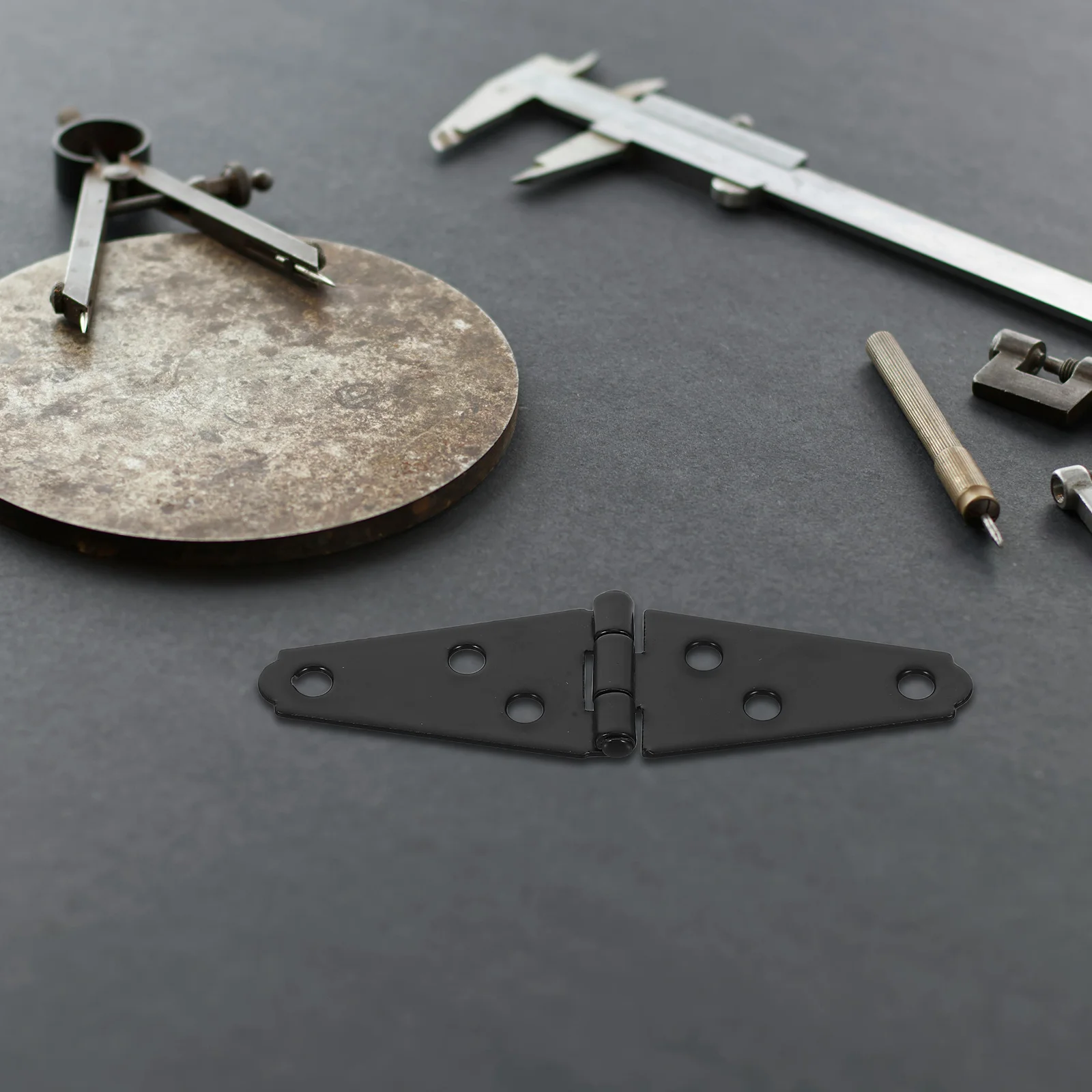 

6pcs Heavy Duty Iron Hinges Black Strap Tee For Shed Gate Fence Door Garden Outdoor Hardware Durable Security Stability