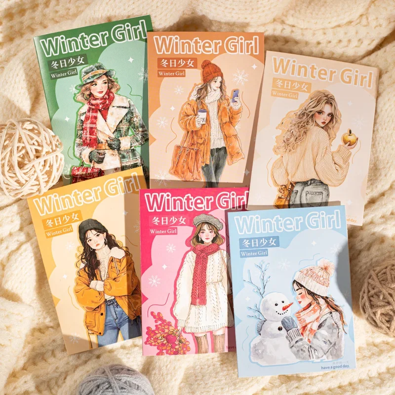 20Sheets per pack PET sticker pack winter girl winter Street Corner Romance alien handbook Stationery Scrapbook 130*84mm