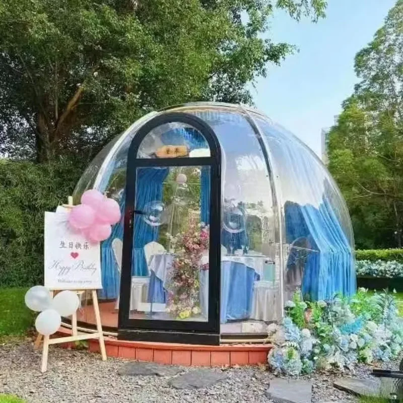 Beautiful Bubble Room New Design Transparent Starry Sky Room Outdoor Waterproof Glamping PC Dome Container House for Russia