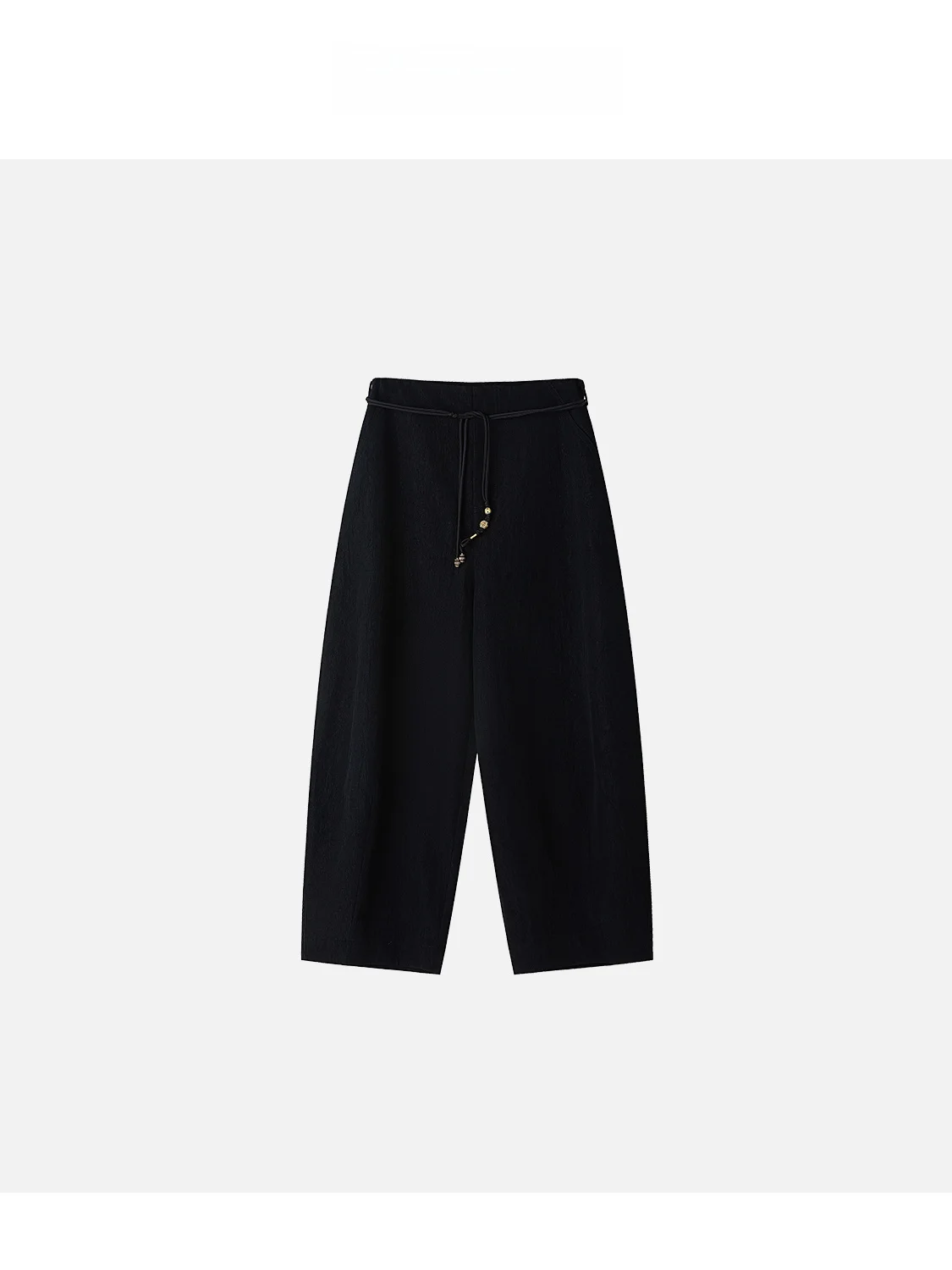 

JINGJING2025 Новые легкие свободные китайские широкие брюки с узлом из 00% ацетата, плиссированные легкие свободные китайские широкие брюки