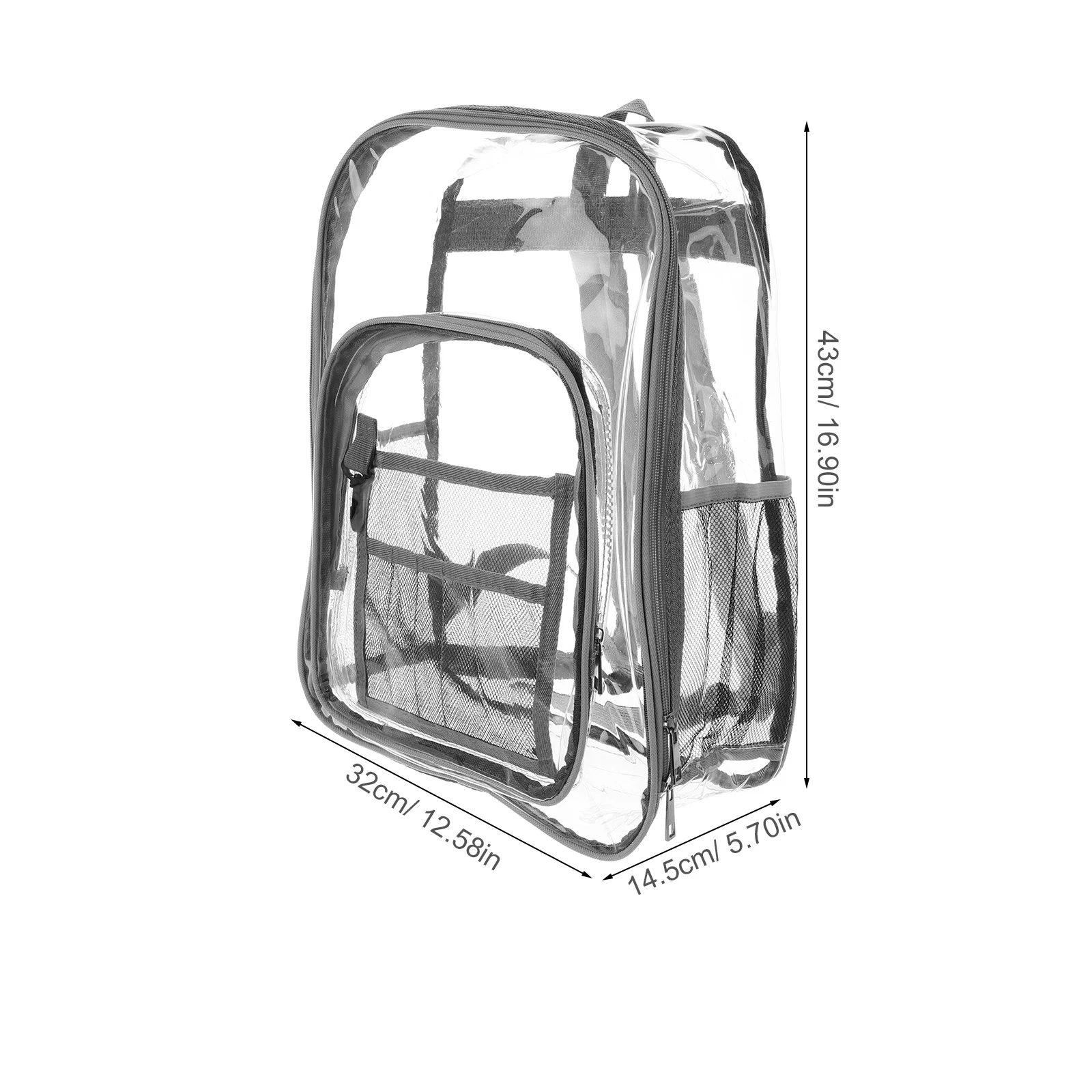 Transparent Backpack Lightweight Shoulder Bag Adjustable Strap Small Clear Backpack for Travel Concert Outdoor Storage