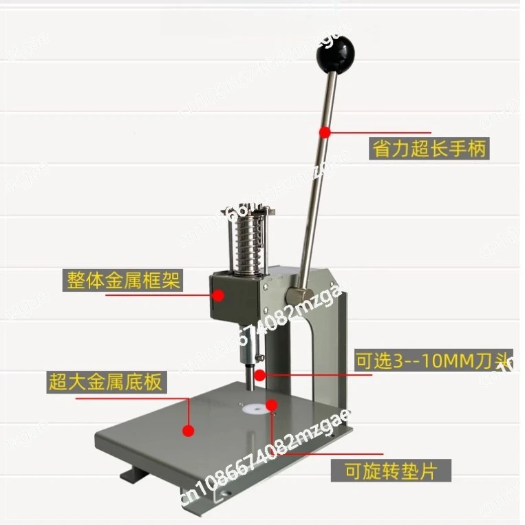 

Manual punching machine, tag puncher, non-woven fabric, single hole fabric, leather pressure weaving