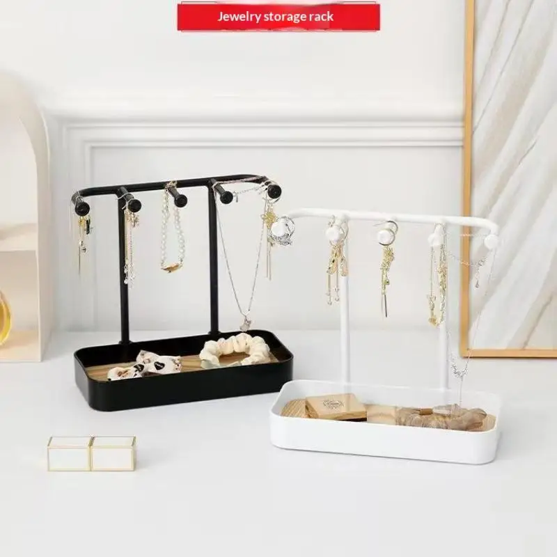 Fashion Portable Jewelry Display Rack Non-toxic Material Earring Necklace Storage Desktop Stand for Home Daily Use