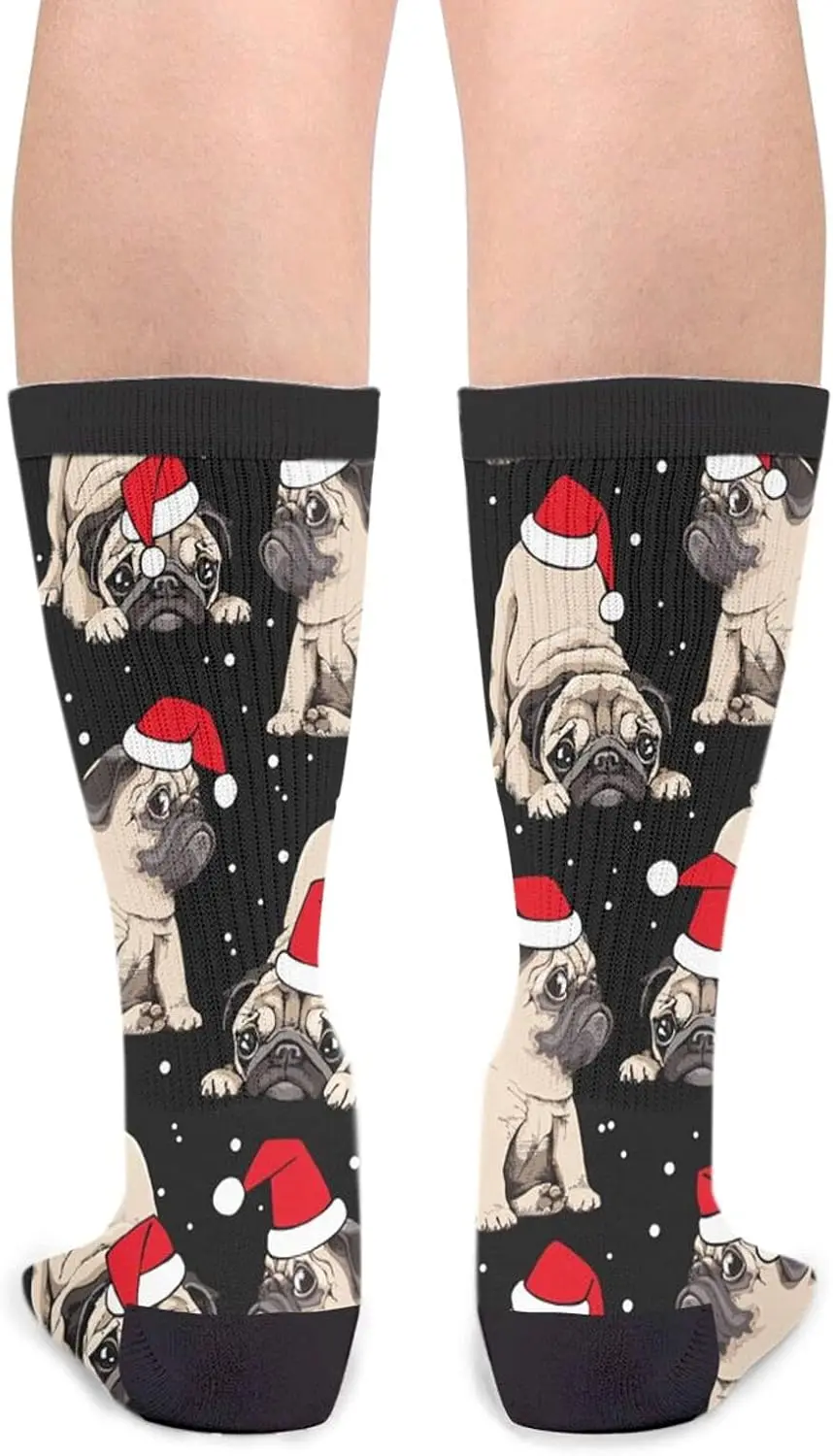 Dog Christmas Snowy Novelty and Interesting Socks for Men and Women One Size Soft Designer Socks