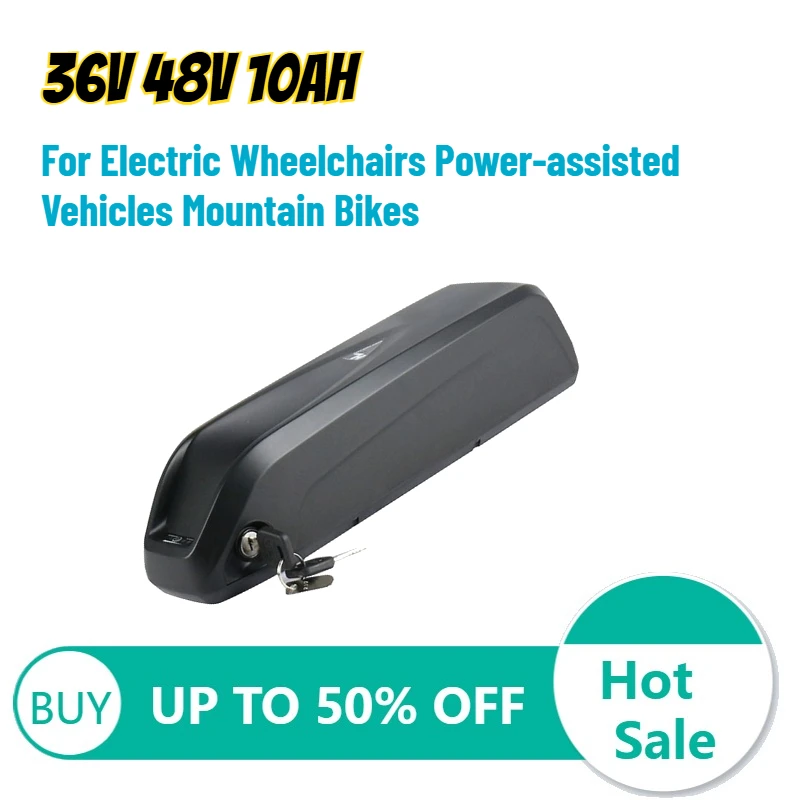 

Литиевая батарея Hailong 36В 48В 10Ач для электрических инвалидных колясок, транспортных средств с электроприводом, горных велосипедов, с увеличенным запасом хода