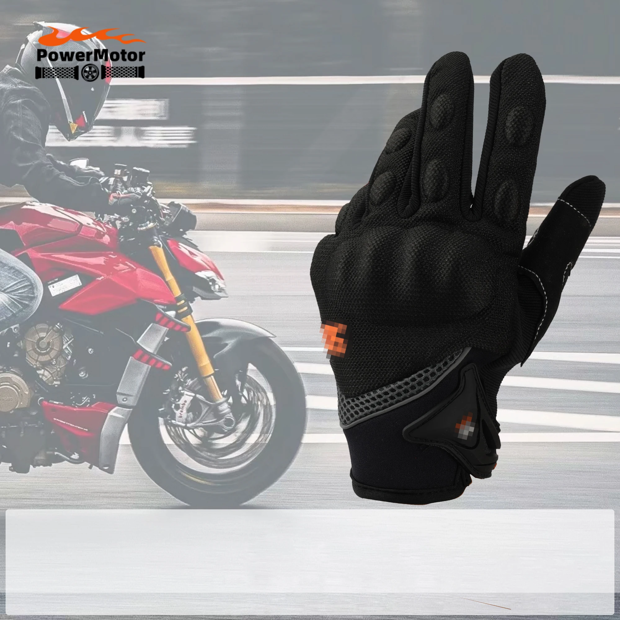 

Black Mesh Motorcycle Gloves Motocross Moto Racing Gloves Touch Screen For Men Women Motobike Full Finger Guantes