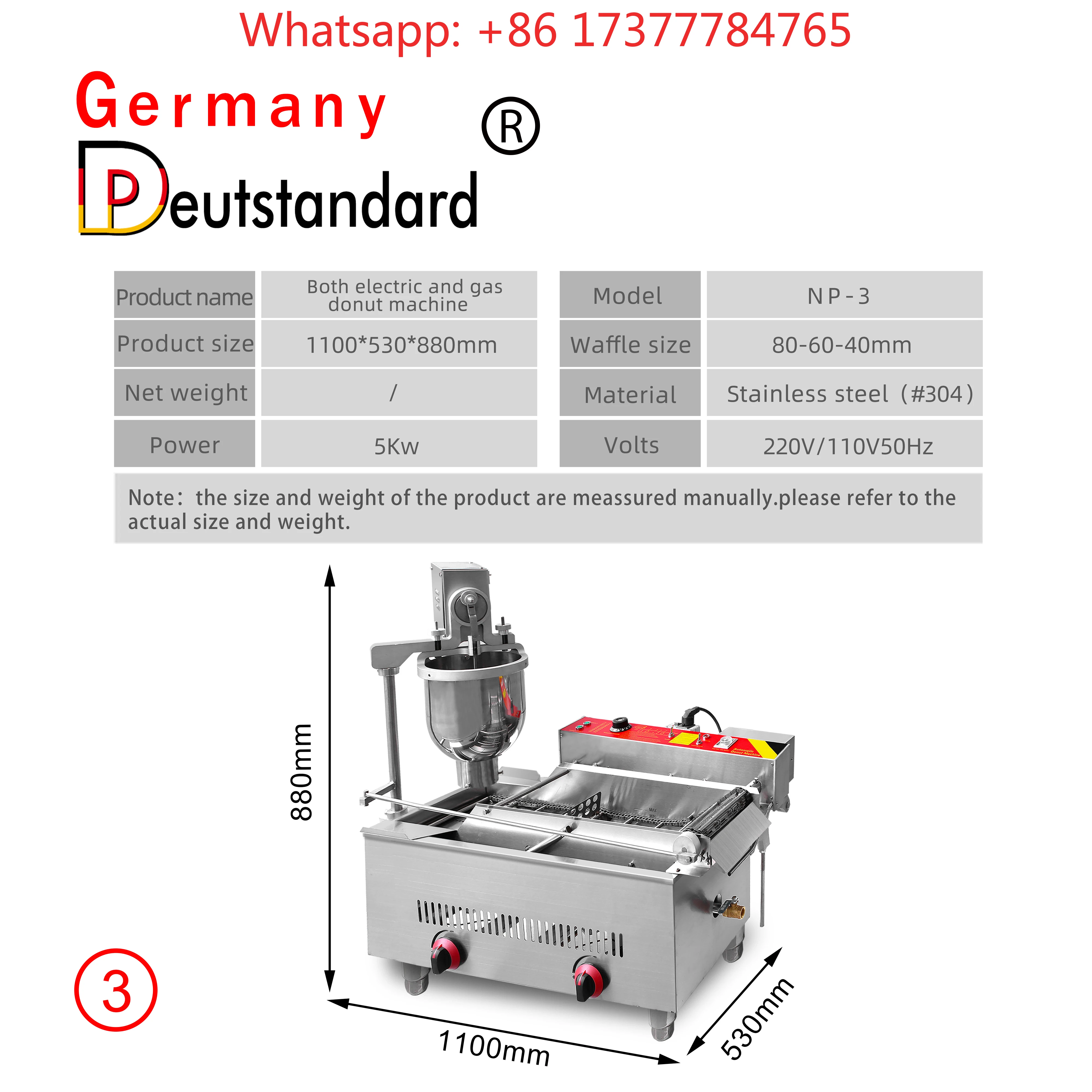 NP-3 Automatic Donut Machine With Gas