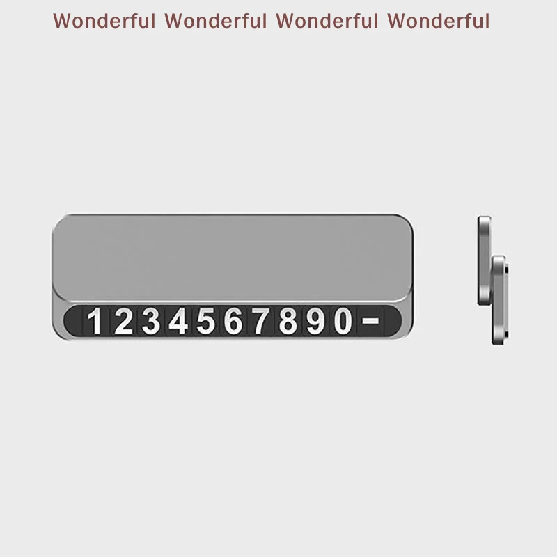 Creative Hidden New Car Parking Sign Phone Number Plate Temporary Display with Removable Card for Contact in Apartment Parking