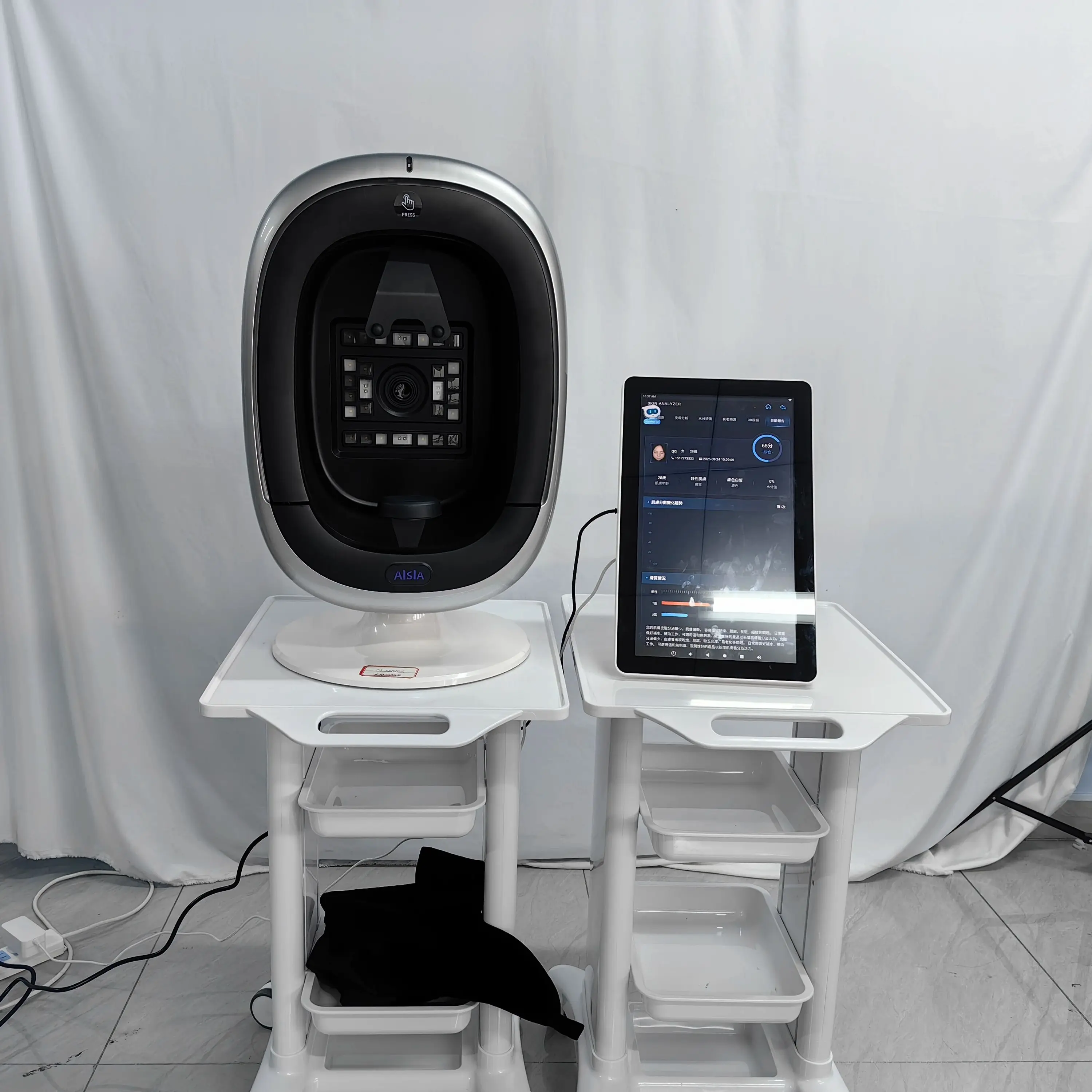 كاشف صحة الجلد ثلاثي الأبعاد الذكاء تحليل الوجه العميق محلل الجلد الرقمي آلة تحليل اختبار الجلد المحمولة #3