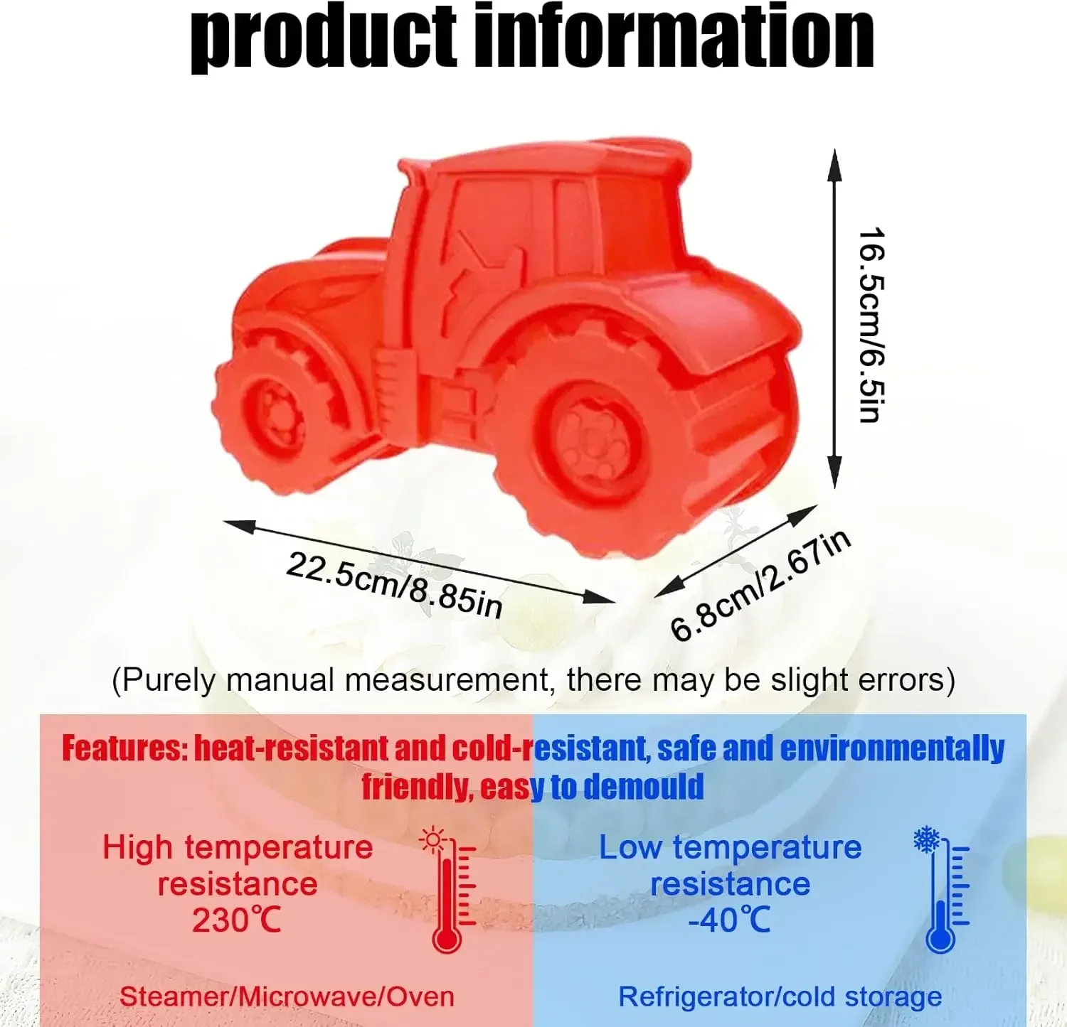 3d Farm Tractor Silicone Mold Baking Tool DIY Fondant Cake Mould Ice Cube Chocolate Mold Handmade Cake Decoration Accessories