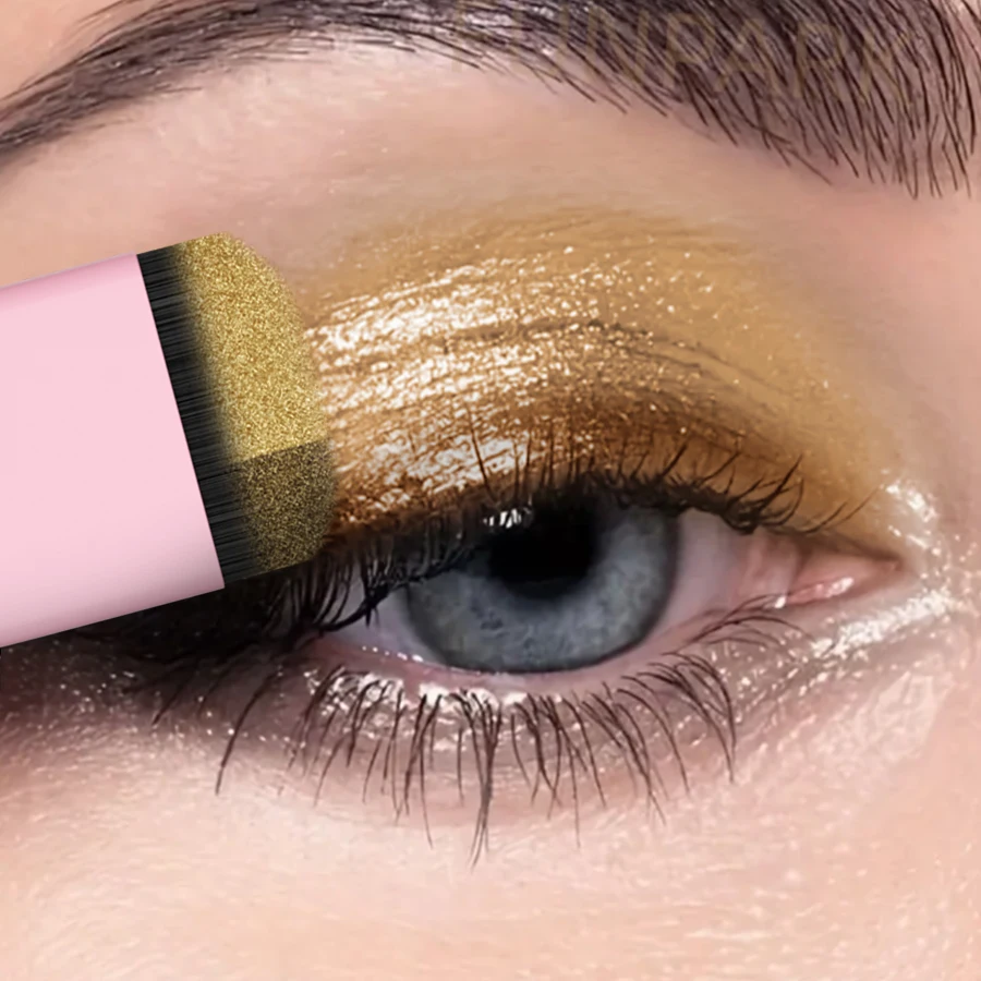 Bâton d'ombre à paupières paresseux dégradé, 2 couleurs, scintillant, imperméable, professionnel, charmant, maquillage pour les yeux, cadeaux, cosmétiques de beauté
