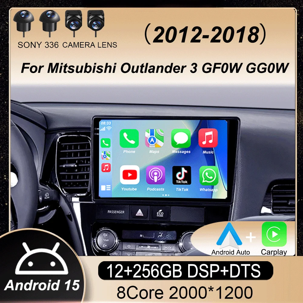 

Android15 video Player Carplay Auto Car Radio For Mitsubishi Outlander 3 GF0W GG0W 2012-2018 Multimedia Stereo 2din Head Unit