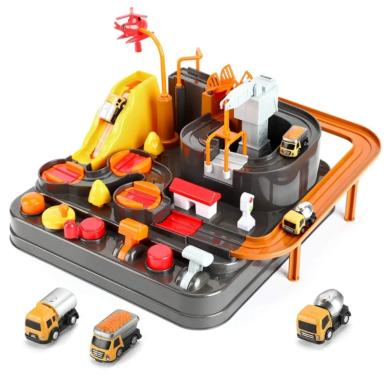 Jogo de aventura de carro para crianças, Racing Rail, Trilha de carro, Puzzle Brinquedos, Veículo Playset, Trem Interativo Mecânico, Brinquedos Educativos