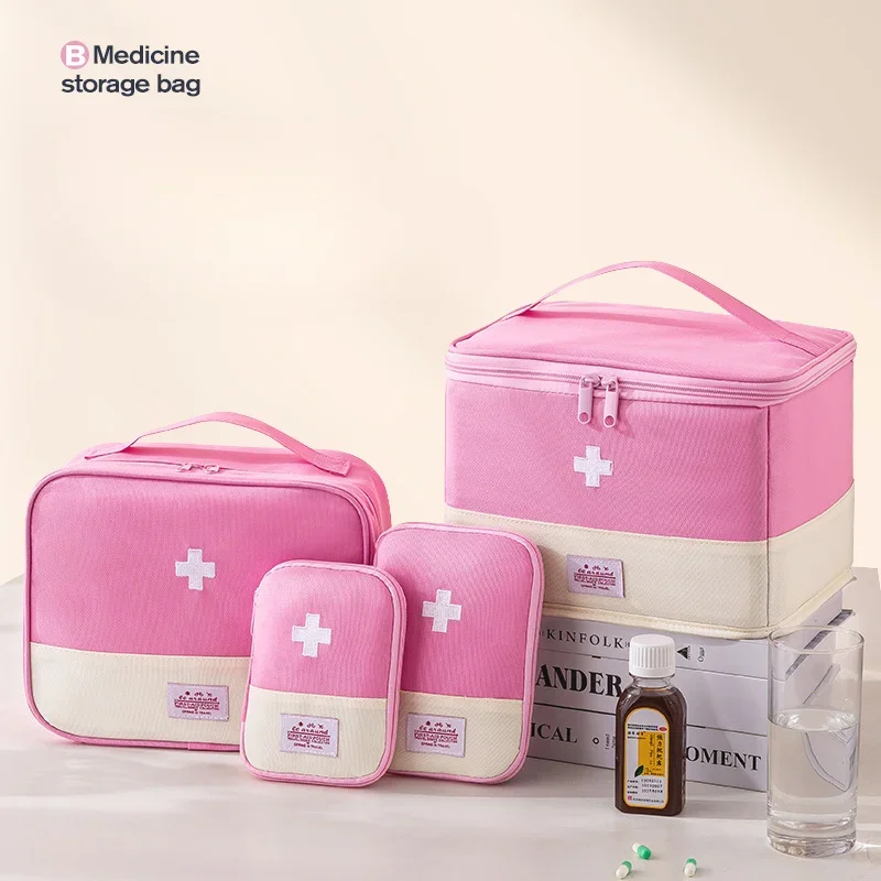 Large Capacity Thickened Medicine Box Layered Family First Aid Kit Medicine Boxes Medicine Cabinet Portable Oxford Storage Bag