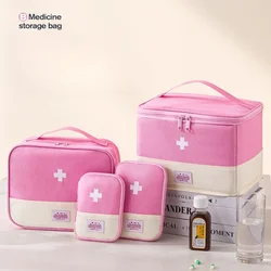 Large Capacity Thickened Medicine Box Layered Family First Aid Kit Medicine Boxes Medicine Cabinet Portable Oxford Storage Bag