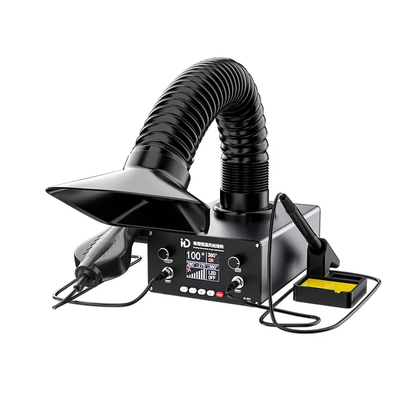 LY-TBK D301 3 في 1 مكواة لحام بدرجة حرارة ثابتة مدمجة في ممتص التدخين لتنقية الدخان مع مصباح LED 150 وات #2