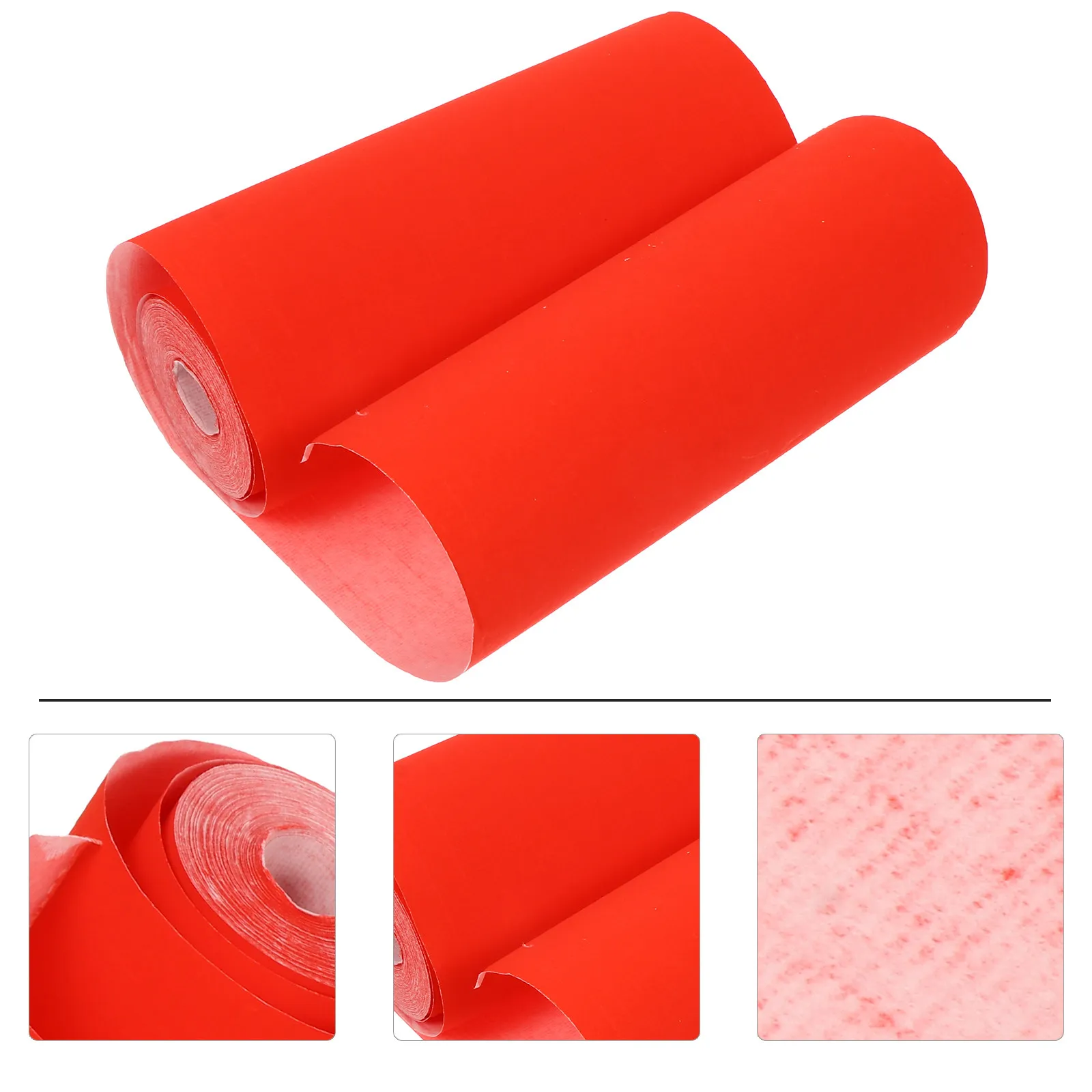 

1 Roll Premium Thick Xuan Paper Red Calligraphy Paper for Ink Brush Writing Spring Festival Wedding Ceremony Decor Couplet