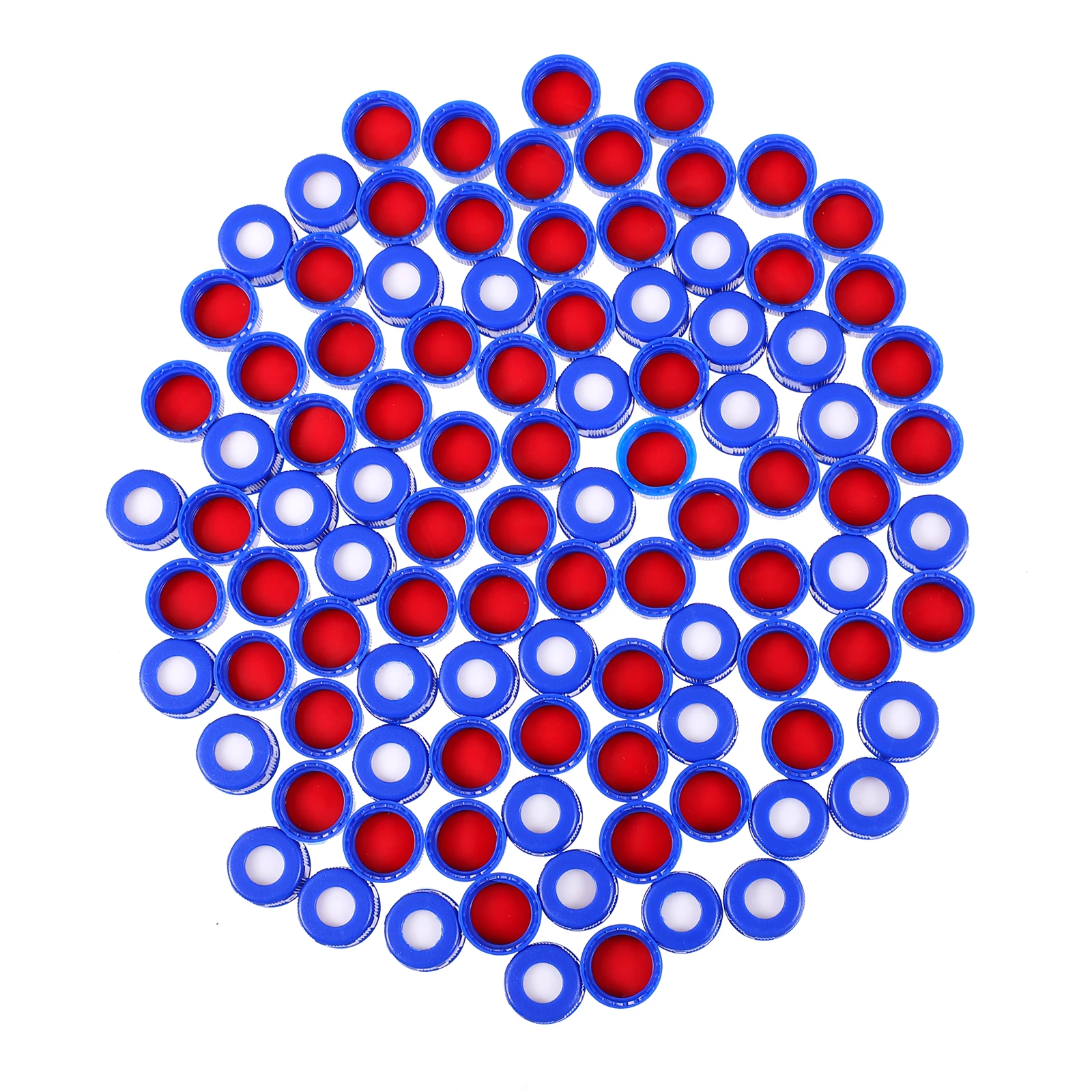 

100pcs Sample Bottle Lids With Pads Practical Plastic Jar Covers Sealing Lightweight Storage Lid For Canning Easy Open