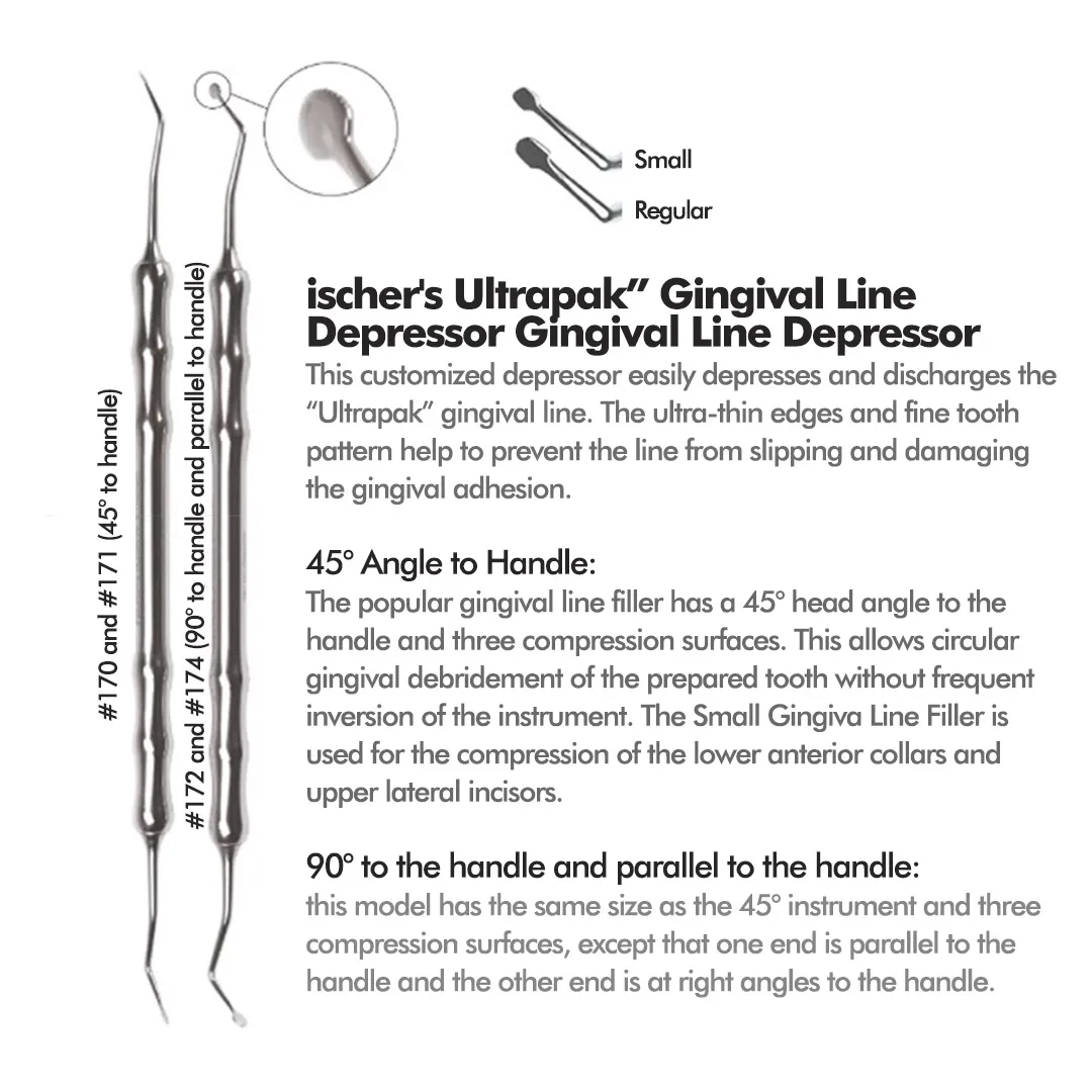 MR DEN Linha Gengival Depressor, Dental Filler Linha De Pesca, Ultrapak