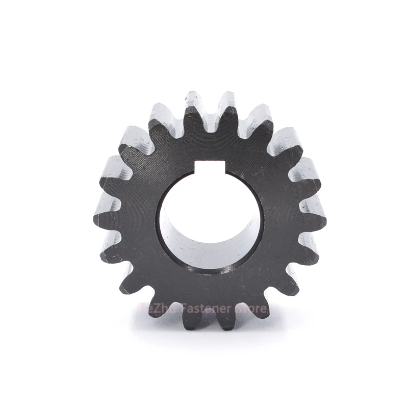 1pc 12T-21T 2M Spur Gear 45# Steel 12 13 14 15 16 17 18 19 20 21 Teeth Drive Flat Gear Keyway Bore 10/12/14/15/16/17/18/19/20mm