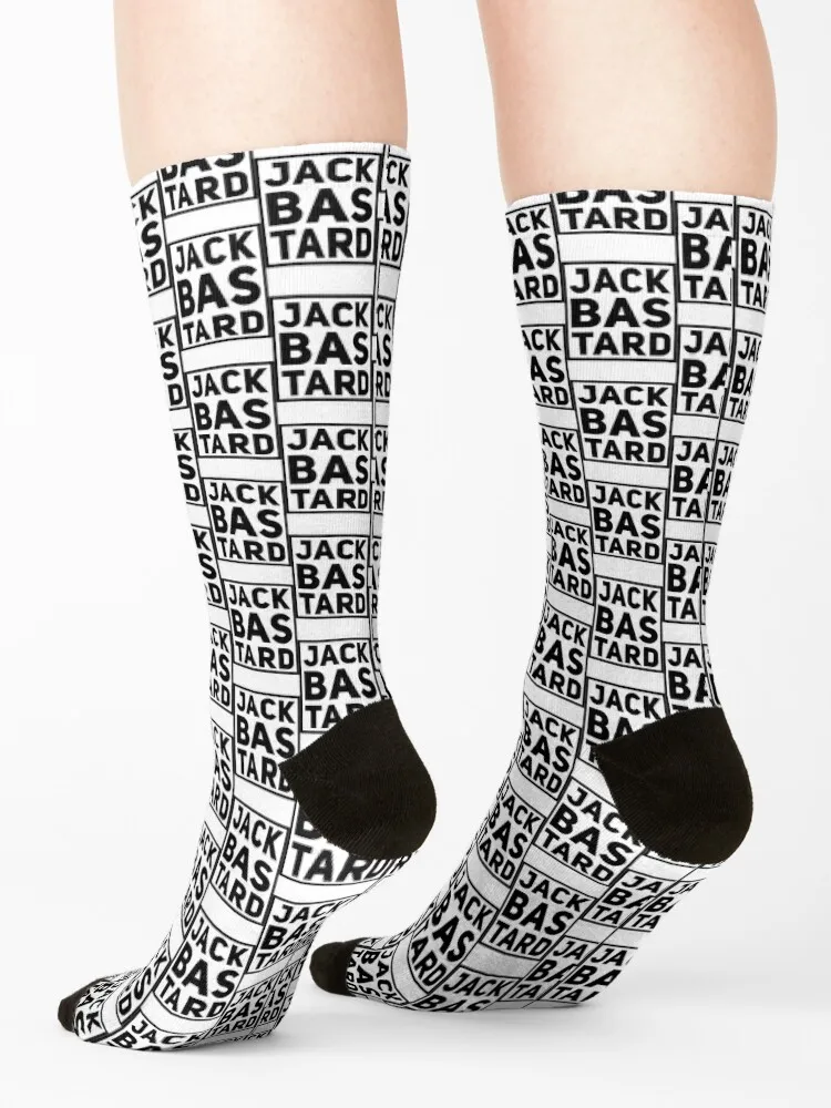 JACK BASTARD - B+W Socks basketball cartoon Christmas man Socks Ladies Men's