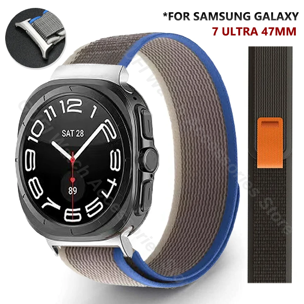 

Nylon Trail Loop Band for Samsung Galaxy Watch 7 Ultra 47mm ULTRA 47MM Quick Fit No Gaps Strap for galaxy ultra Sports Bracelet
