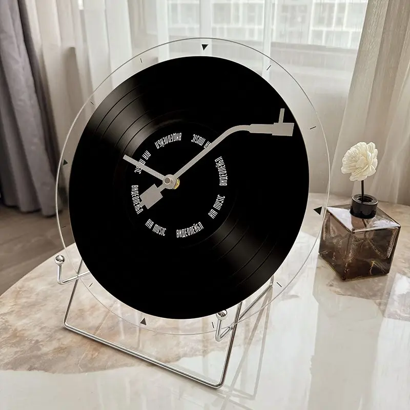 Original Vinyl Record Wall Clock Modern Minimalist Design Glass Material Wall Clock