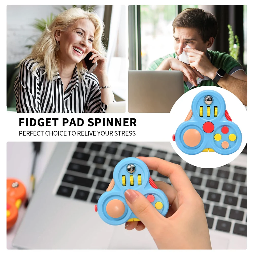 12 In 1 decompressione rotante Magic Bean Cube Fidget Toys per bambini adulti Anti-Stress Fidget Spinner giocattoli sensoriali regali per l'autismo