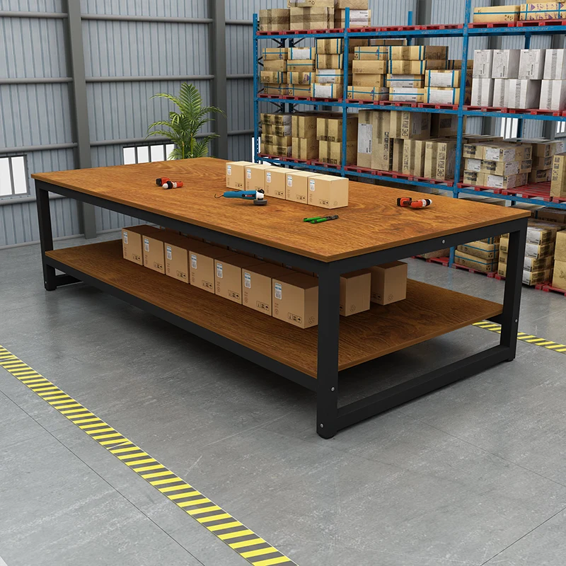 Établi Table d'emballage express double couche Table d'emballage Table d'opération de ligne d'assemblage