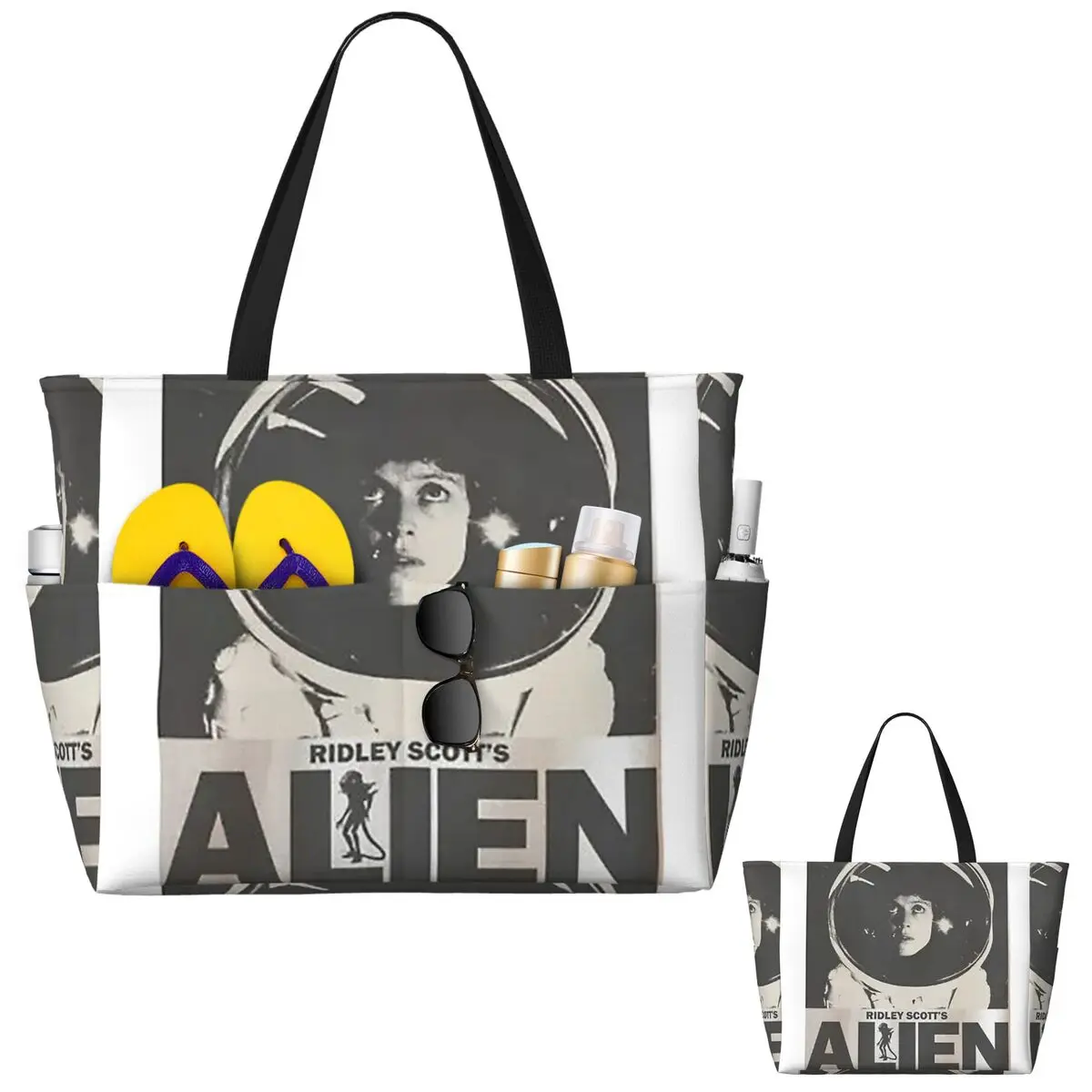 

Пляжная большая сумка Alien 1979, спортивная спортивная сумка для занятий йогой, большая большая сумка, женская дорожная сумка, сумка для фитнеса