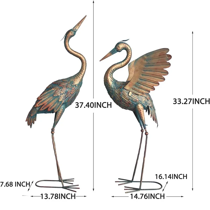 Universe Grocery Store Outdoor Iron Crane Floor-standing Garden Decoration Water Feature Landscaping