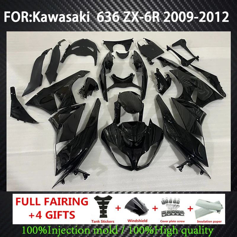 

636 Zx-6r 09 10 Abs Fairing 636 Zx-6r 2010 Bodywork Zx6r 2009 - 2012 Abs Fairing glossy Black