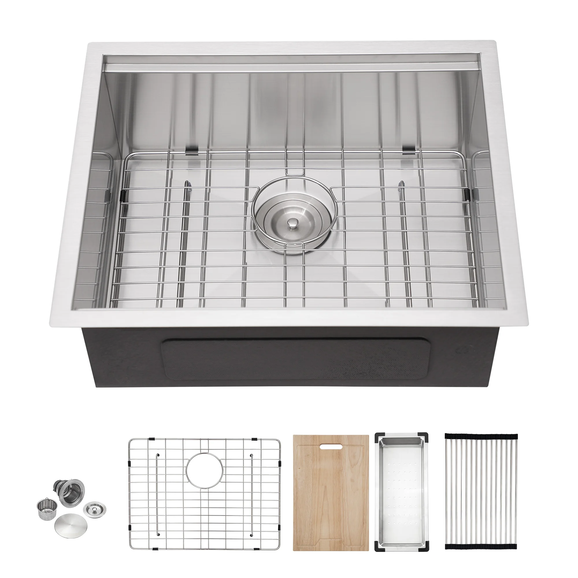 Sarlai Modern 304 Stainless Steel Single Bowl Bar Sink Undermount Installation