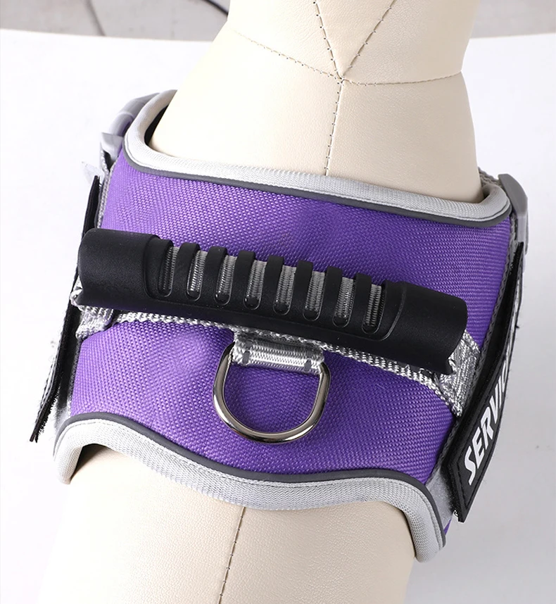 Personalized Name Dog Harness Adjustable Golden Retriever Labrador Dog Harness Reflective for Large Dogs Dog Walking Accessories