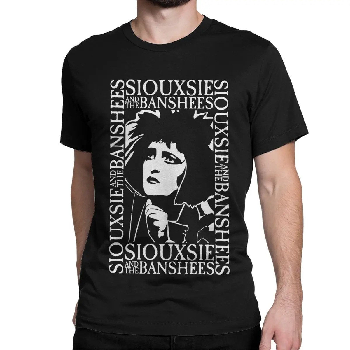 Rock Siouxsie Sioux British Band Music T-Shirt for Men Women Siouxsie And The Banshees 100% Cotton Tees T Shirts Unique Clothes