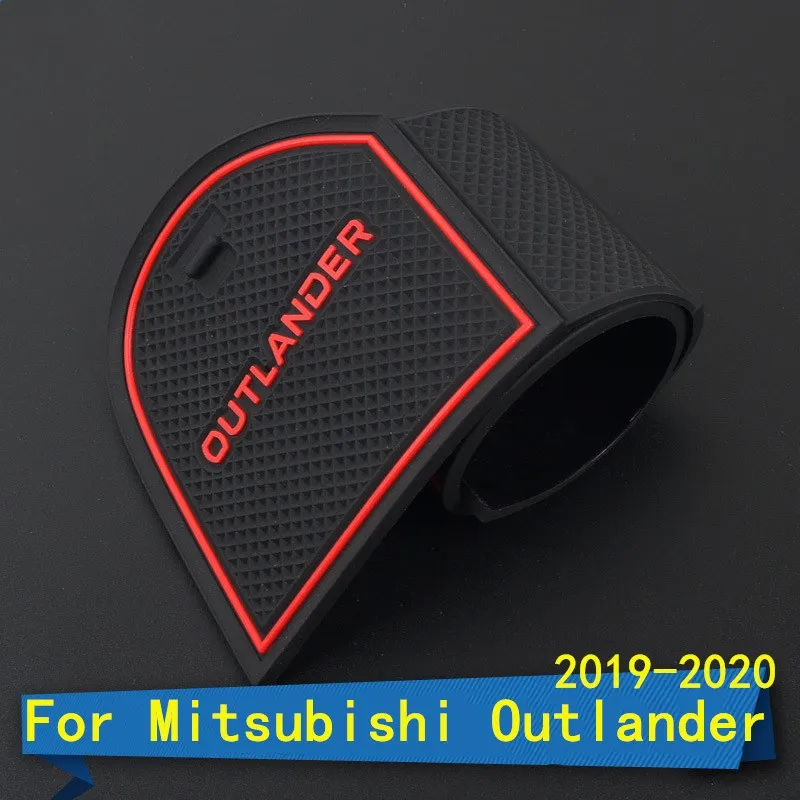 3D Rubber For Mitsubishi Outlander 2019 2020 Mat Lnterior Anti Slip Mat Door Slot Pad Cup Cushion Groove Mat Car Accessories