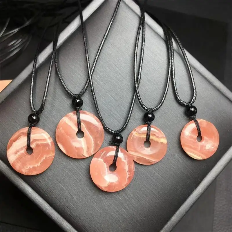 

Natural Red Lace Agate Safety Buckle Pendant DIY Necklace Fashion Healing Jewelry Gemstone Crystal Holiday Gift 1PCS