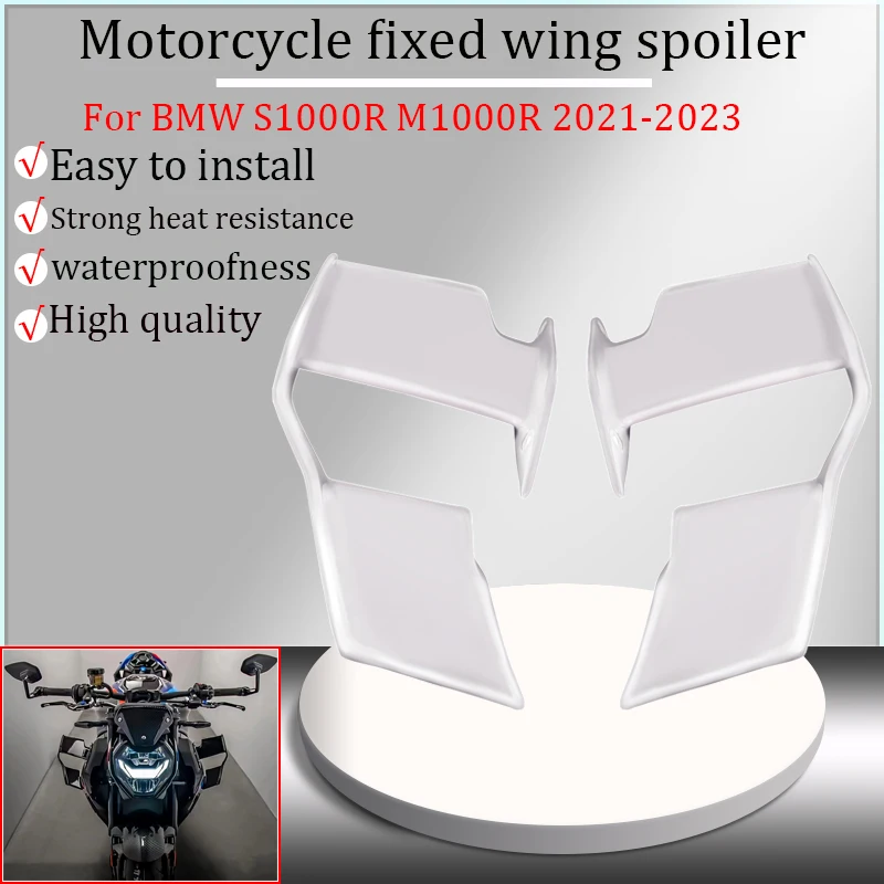 

For BMW S1000R M1000R s 1000r m 1000r2021-2024 2022 2023 Motorcycle Aerodynamic Wings, Side Spoiler, New Fixed Wing fairings