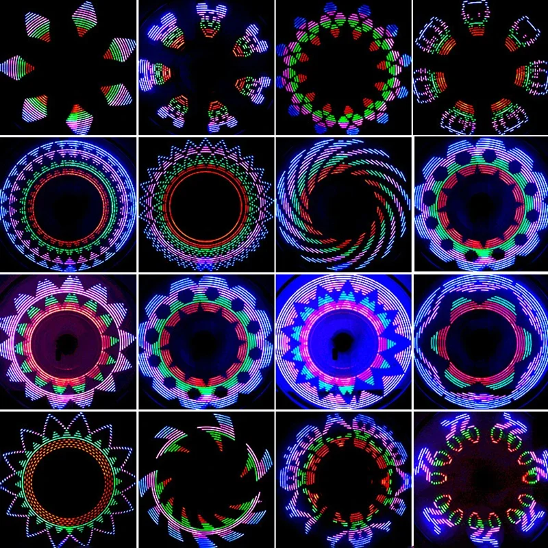 LED Bike Spoke Bicycle Wheel Light  Light Flash Lamp Night Riding Safety Cycling Accessories Double Side Display
