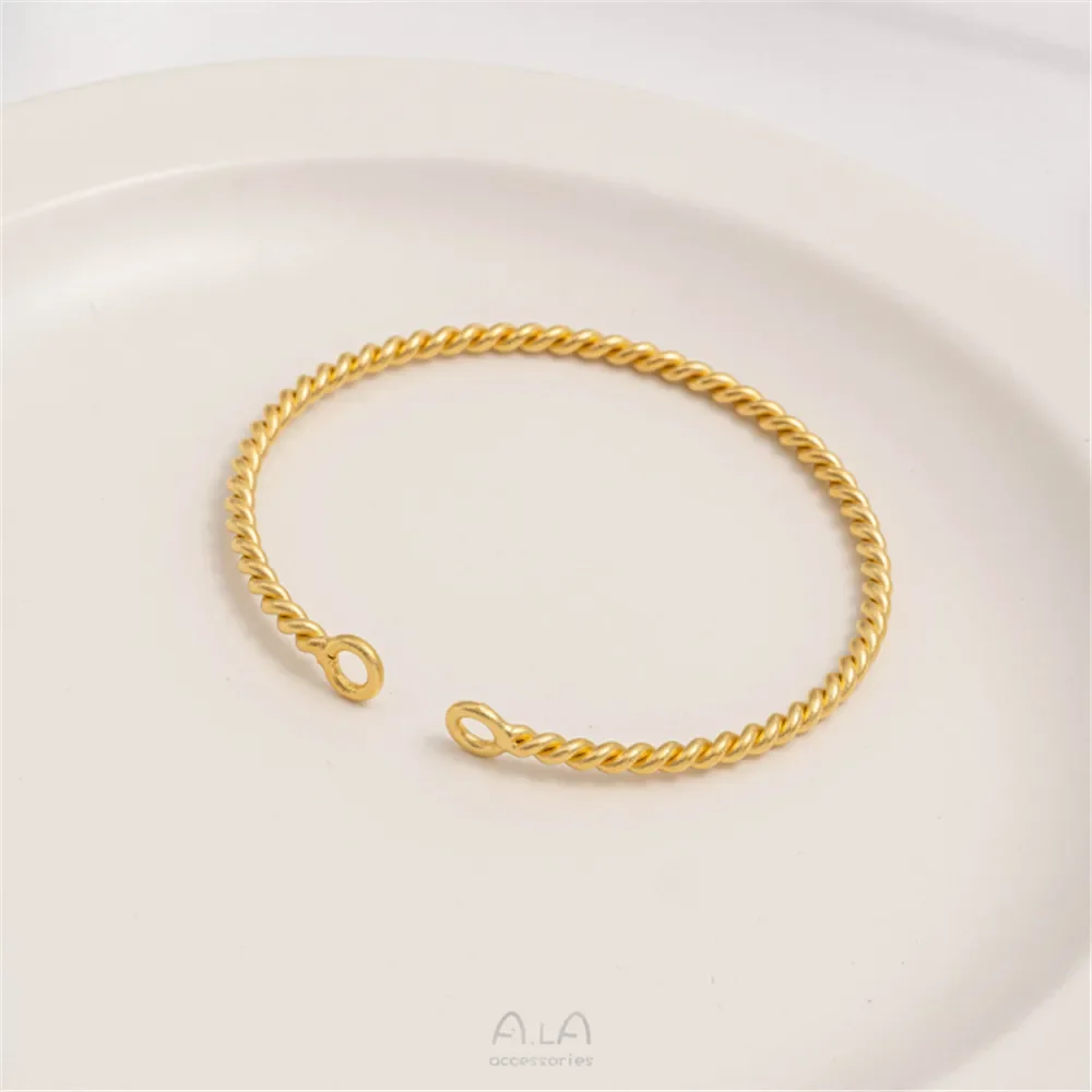 Sand Gold Fried Dough Twists Bracelet Double Loop Diy Bracelet Hand Woven Bracelet Jewelry Handmade Gold Bracelet Accessories