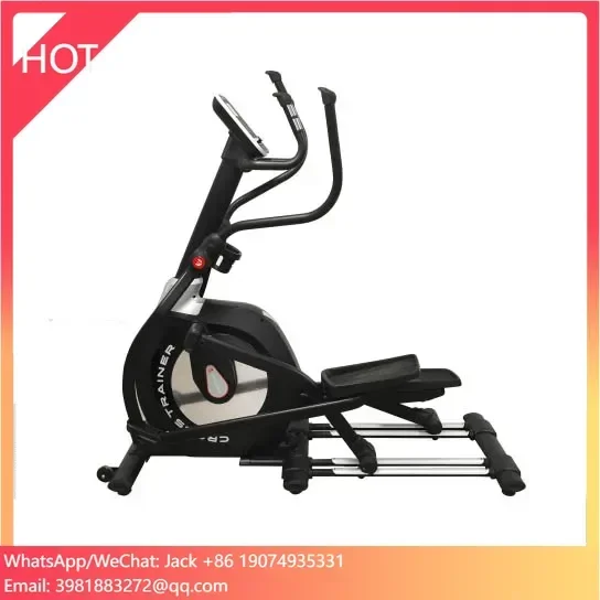Hyper-Quiet Spin Bike Magnetic Drive System Cross Trainer Cardio Training Elliptical Machine With LCD 16 Levels